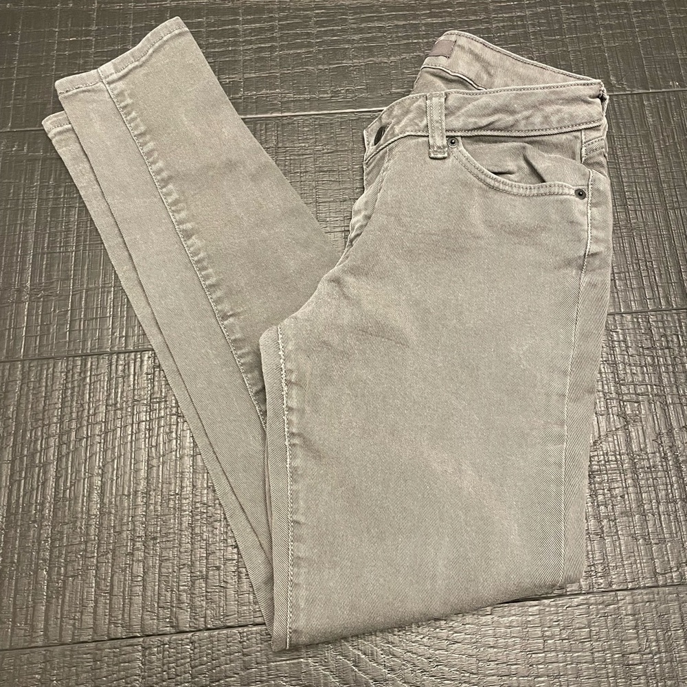 (1) Levi’s 535 Leggings, 97% Cotton, 3% Elastane, Gray, Zip Up size 11M denim